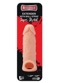 Телесная насадка EXTENDER WITH BALL STRAP 5.5 - 14 см. - Dream Toys - в Новокузнецке купить с доставкой