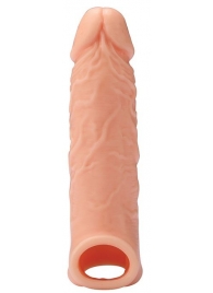 Телесная насадка EXTENDER WITH BALL STRAP 6.5 - 17 см. - Dream Toys - в Новокузнецке купить с доставкой