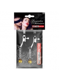 Оригинальные зажимы на соски с желтыми шариками - Notabu - купить с доставкой в Новокузнецке