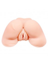 Телесная вибровагина Julie с 2 рабочими отверстиями - Baile - в Новокузнецке купить с доставкой