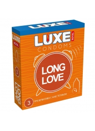 Презервативы с продлевающим эффектом LUXE Royal Long Love - 3 шт. - Luxe - купить с доставкой в Новокузнецке