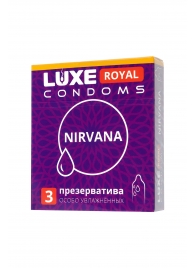 Презервативы с увеличенным количеством смазки LUXE Royal Nirvana - 3 шт. - Luxe - купить с доставкой в Новокузнецке