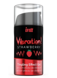 Жидкий интимный гель с эффектом вибрации Vibration! Strawberry - 15 мл. - INTT - купить с доставкой в Новокузнецке