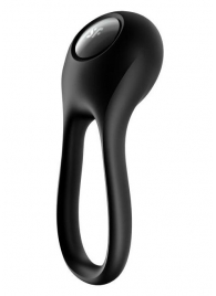 Черное эрекционное виброкольцо Majestic Duo - Satisfyer - в Новокузнецке купить с доставкой