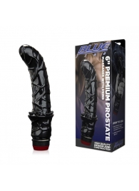 Черный вибромассажер простаты 6  Premium Prostate Massager - BlueLine - в Новокузнецке купить с доставкой