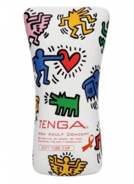 Мастурбатор-туба Keith Haring Soft Tube CUP - Tenga - в Новокузнецке купить с доставкой