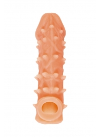 Телесная закрытая насадка с пупырышками Cock Sleeve Size S - 13,8 см. - KOKOS - в Новокузнецке купить с доставкой Телесная закрытая насадка с пупырышками Cock Sleeve Size S - 13,8 см. - KOKOS - в Новокузнецке купить с доставкой