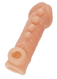 Телесная закрытая насадка с шишечками Cock Sleeve Size S - 13,8 см. - KOKOS - в Новокузнецке купить с доставкой