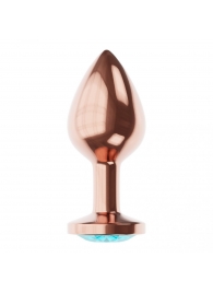 Пробка цвета розового золота с малиновым кристаллом Diamond Topaz Shine L - 8,3 см. - Lola Games - купить с доставкой в Новокузнецке