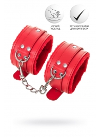 Красные оковы Anonymo из искусственной кожи - ToyFa - купить с доставкой в Новокузнецке Красные оковы Anonymo из искусственной кожи - ToyFa - купить с доставкой в Новокузнецке