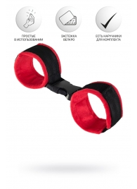 Красно-черные велюровые оковы Anonymo - ToyFa - купить с доставкой в Новокузнецке Красно-черные велюровые оковы Anonymo - ToyFa - купить с доставкой в Новокузнецке