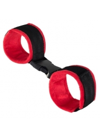 Красно-черные велюровые оковы Anonymo - ToyFa - купить с доставкой в Новокузнецке Красно-черные велюровые оковы Anonymo - ToyFa - купить с доставкой в Новокузнецке