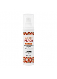 Разогревающее массажное масло Gourmet White Peach Organic с органическими ингредиентами - 50 мл. - Exsens - купить с доставкой в Новокузнецке