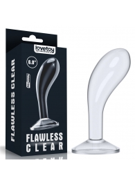 Прозрачный стимулятор простаты Flawless Clear Prostate Plug - 15 см. - Lovetoy - в Новокузнецке купить с доставкой