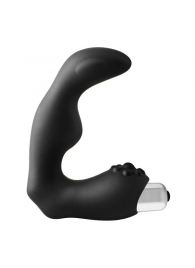 Черный вибромассажер простаты FantASStic Vibrating Prostate Massager - 11,3 см. - Dream Toys - в Новокузнецке купить с доставкой