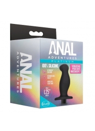 Черный анальный вибромассажёр Silicone Vibrating Prostate Massager 02 - 10,8 см. - Blush Novelties - в Новокузнецке купить с доставкой