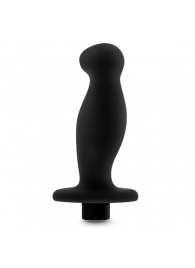 Черный анальный вибромассажёр Silicone Vibrating Prostate Massager 02 - 10,8 см. - Blush Novelties - в Новокузнецке купить с доставкой