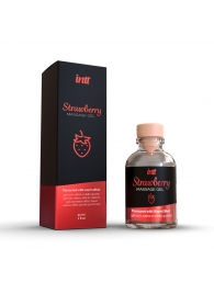 Массажный гель с ароматом клубники Strawberry - 30 мл. - INTT - купить с доставкой в Новокузнецке