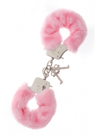 Металлические наручники с розовой меховой опушкой METAL HANDCUFF WITH PLUSH PINK - Dream Toys - купить с доставкой в Новокузнецке