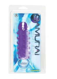 Закрытая фиолетовая насадка с пупырышками SAMURAI PENIS SLEEVE PURPLE - 14,5 см. - NMC - в Новокузнецке купить с доставкой