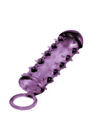 Закрытая фиолетовая насадка с пупырышками SAMURAI PENIS SLEEVE PURPLE - 14,5 см. - NMC - в Новокузнецке купить с доставкой