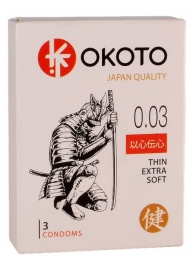 Тонкие презервативы OKOTO Thin Extra Soft - 3 шт. - Sitabella - купить с доставкой в Новокузнецке