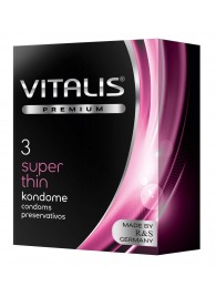 Ультратонкие презервативы VITALIS PREMIUM super thin - 3 шт. - Vitalis - купить с доставкой в Новокузнецке