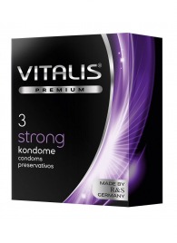 Презервативы с утолщенной стенкой VITALIS PREMIUM strong - 3 шт. - Vitalis - купить с доставкой в Новокузнецке