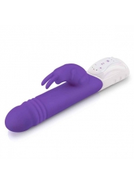 Фиолетовый пульсирующий вибромассажер G-Spot Thrusting Rabbit - 24 см. - Rabbit Essentials