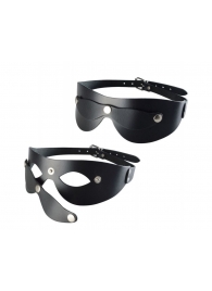 Черная кожаная маска  Новичок - Sitabella - купить с доставкой в Новокузнецке