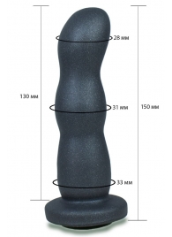 Черная анальная рельефная насадка-фаллоимитатор - 15 см. - LOVETOY (А-Полимер) - купить с доставкой в Новокузнецке