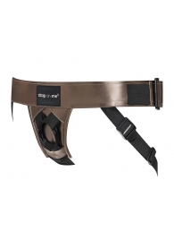 Бронзовый пояс для насадок Curious Harness - Strap-on-me купить в Новокузнецке с доставкой в Orgasmix.ru Бронзовый пояс для насадок Curious Harness - Strap-on-me - купить с доставкой в Новокузнецке