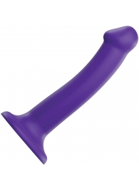 Фиолетовый фаллоимитатор-насадка Strap-On-Me Dildo Dual Density size M - 18 см. - Strap-on-me - купить с доставкой в Новокузнецке