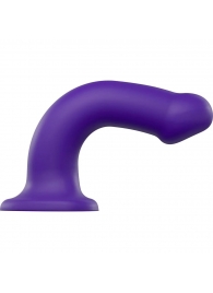 Фиолетовый фаллоимитатор-насадка Strap-On-Me Dildo Dual Density size L - 19 см. - Strap-on-me - купить с доставкой в Новокузнецке