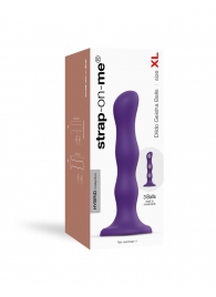 Фиолетовая насадка Strap-On-Me Dildo Geisha Balls size XL - Strap-on-me - купить с доставкой в Новокузнецке