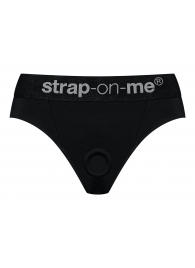 Черные трусики для насадок Heroine Lingerie Harness - size L - Strap-on-me - купить с доставкой в Новокузнецке
