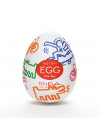 Мастурбатор-яйцо Keith Haring EGG STREET - Tenga - в Новокузнецке купить с доставкой