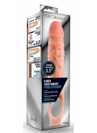 Телесная насадка на пенис 9 Inch Cock Sheath Extender - 22,2 см. - Blush Novelties - в Новокузнецке купить с доставкой