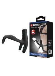 Черная вибронасадка на пенис Vibrating Penis Sling - Baile - в Новокузнецке купить с доставкой
