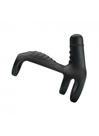 Черная вибронасадка на пенис Vibrating Penis Sling - Baile - в Новокузнецке купить с доставкой