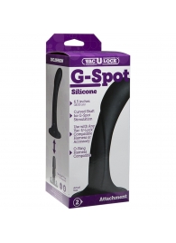 Черная изогнутая насадка Vac-U-Lock G-Spot - 16,5 см. - Doc Johnson - купить с доставкой в Новокузнецке