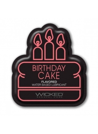 Лубрикант на водной основе со вкусом торта с кремом Wicked Aqua Birthday cake - 3 мл. - Wicked - купить с доставкой в Новокузнецке