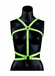 Портупея Body Harness с неоновым эффектом - размер L-XL - Shots Media BV - купить с доставкой в Новокузнецке