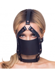 Черный намордник с кляпом-шаром Head Harness With A Gag - Orion - купить с доставкой в Новокузнецке