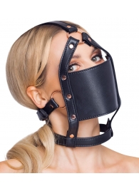 Черный намордник с кляпом-шаром Head Harness With A Gag - Orion - купить с доставкой в Новокузнецке