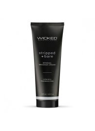 Массажный легкий крем WICKED Stripped plus Bare - 120 мл. - Wicked - купить с доставкой в Новокузнецке