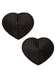 Черные пэстисы в форме сердечек Heart Pasties - California Exotic Novelties - купить с доставкой в Новокузнецке