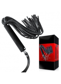 Черная кожаная плеть-флоггер - 84 см. - Notabu - купить с доставкой в Новокузнецке Черная кожаная плеть-флоггер - 84 см. - Notabu - купить с доставкой в Новокузнецке