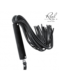 Черная кожаная плеть-флоггер - 84 см. - Notabu - купить с доставкой в Новокузнецке Черная кожаная плеть-флоггер - 84 см. - Notabu - купить с доставкой в Новокузнецке