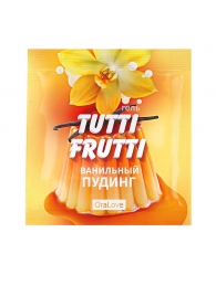 Пробник гель-смазки Tutti-frutti со вкусом ванильного пудинга - 4 гр. - Биоритм - купить с доставкой в Новокузнецке